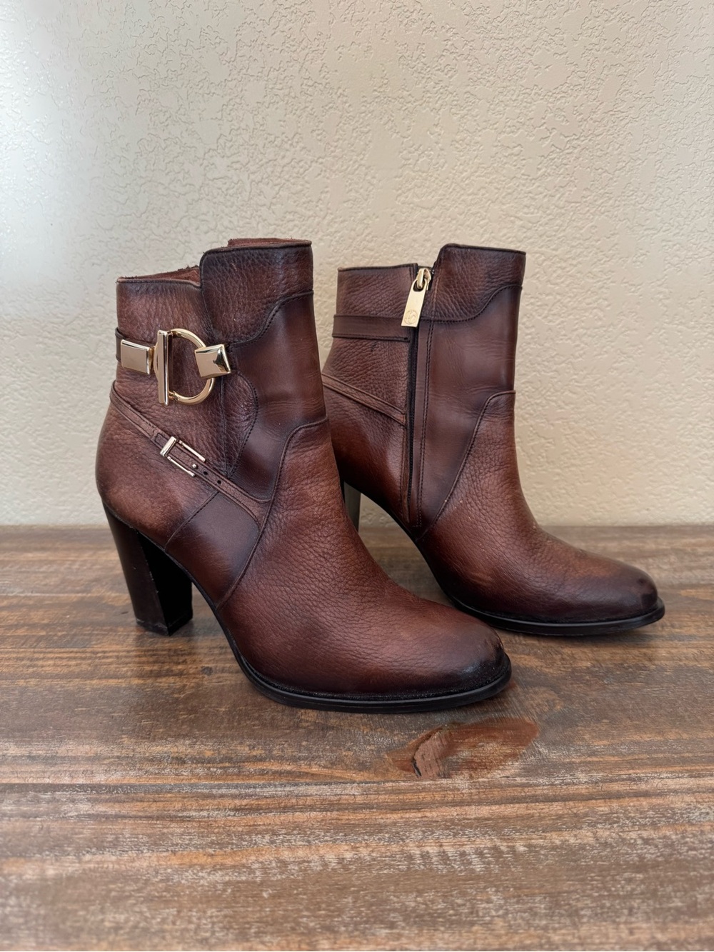 Cuadra women’s brown Paris-Texas fashion Ankle Honey Deer Leather Booties